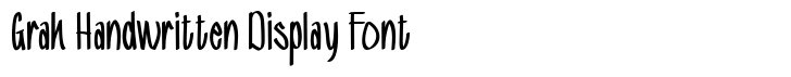 Grah Handwritten Display Font